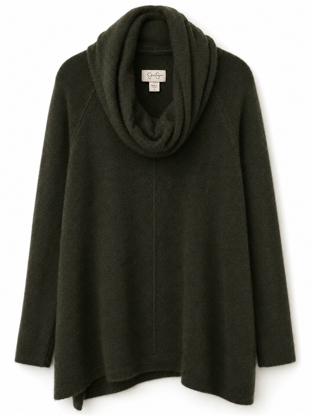 Jessica Simpson Dark Olive Cowl Neck Pullover Sweater